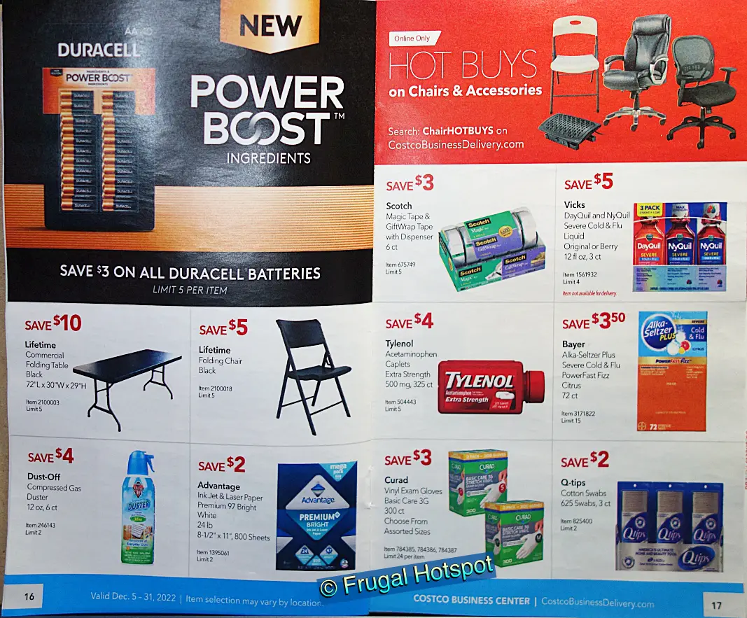 Costco Business Center Coupon Book DECEMBER 2022 | Pages 16 and 17