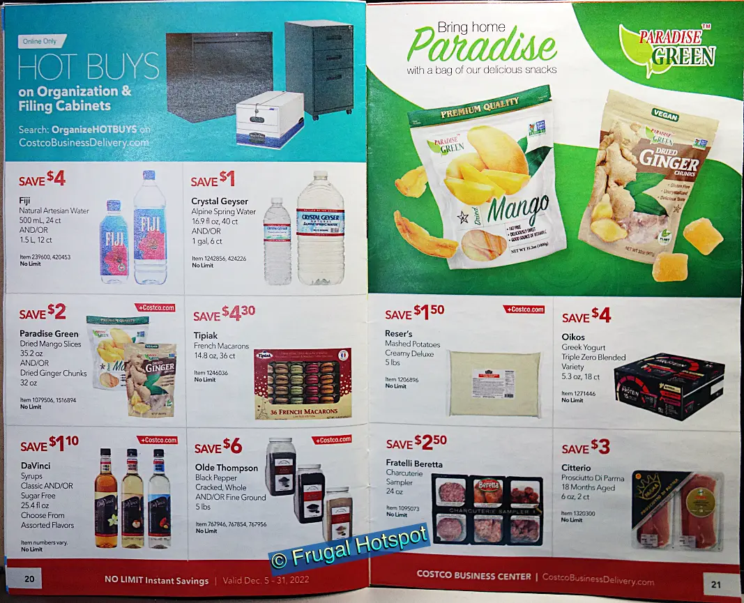 Costco Business Center Coupon Book DECEMBER 2022 | Pages 20 and 21