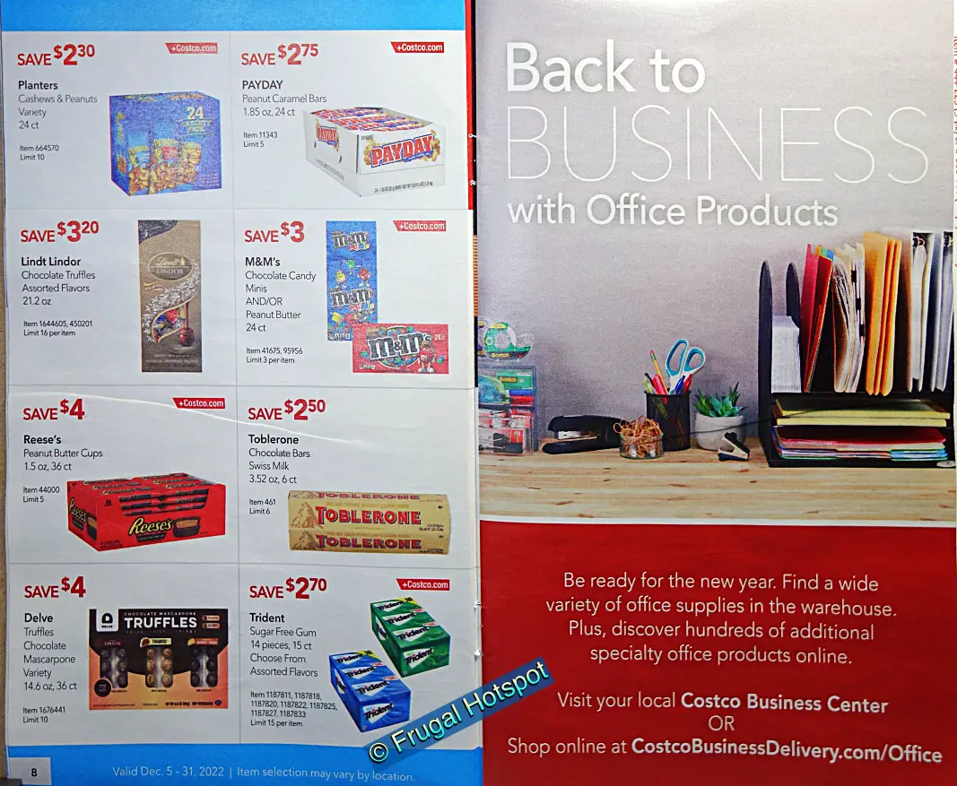 Costco Business Center Coupon Book DECEMBER 2022 | Pages 8 and 9