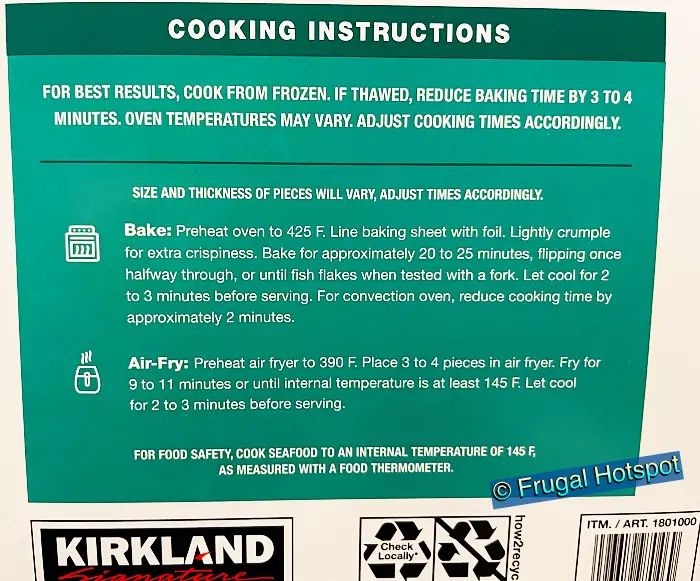 Kirkland Signature Everything Seasoning Breaded Cod | Cooking Instruction | Costco