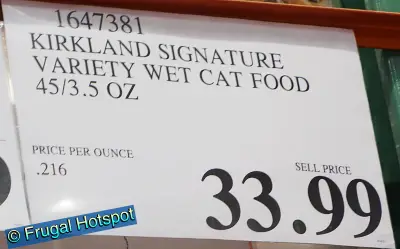 Kirkland Signature Pate in Natural Juices Wet Cat Food | Costco Price
