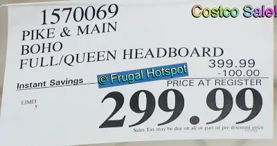 Pike and Main Boho Headboard | Costco Sale Price