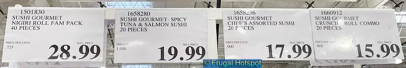 Sushi Gourmet Fresh Sushi | Costco Prices