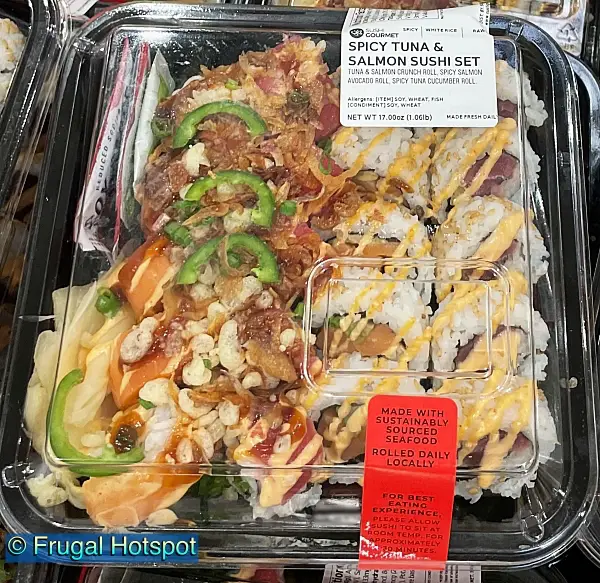 Sushi Gourmet Spicy Tuna and Salmon Sushi at Costco