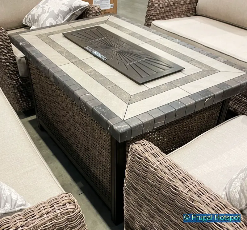 Agio Anderson Porcelain Tile Fire Table | Costco Display
