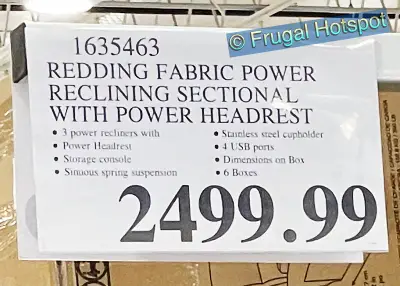 Cheers Redding Reclining Sectional | Costco Price