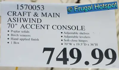 Craft + Main Ashwind 70 Accent Console | Costco Price