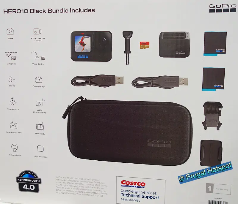 GoPro HERO10 Black Action Camera Bundle features | Costco
