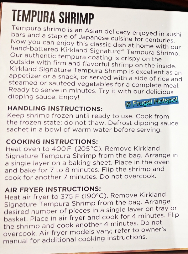 Kirkland Signature Tempura Shrimp - Costco Sale! | Frugal Hotspot