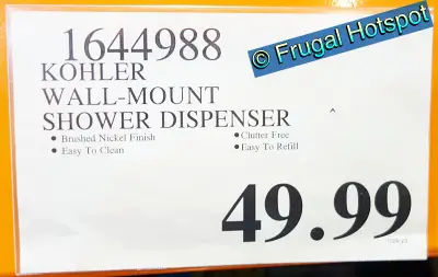 Kohler Wall-Mount Shower Dispenser | Costco Price