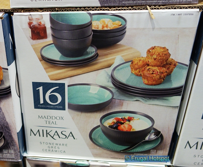 Mikasa Maddox Teal 16-piece Dinnerware Set | Costco