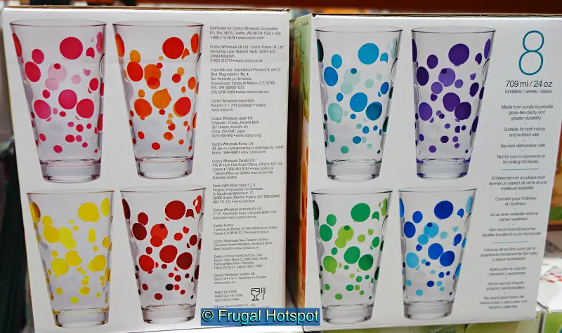 Pandex Polka Dot Highball Acrylic Tumbler in 8 colors | Costco