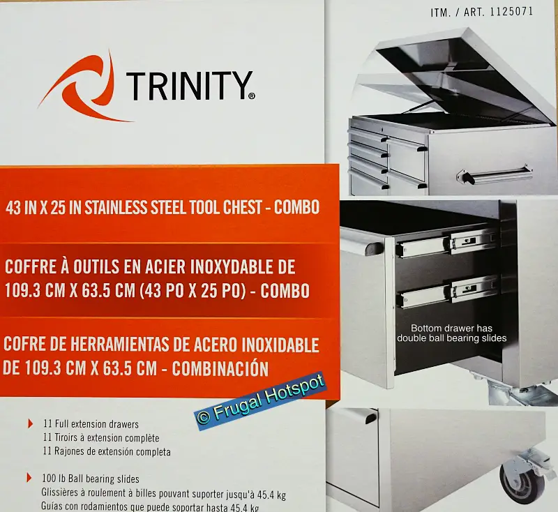 TRINITY 43 Stainless Steel Tool Chest | Features | Costco