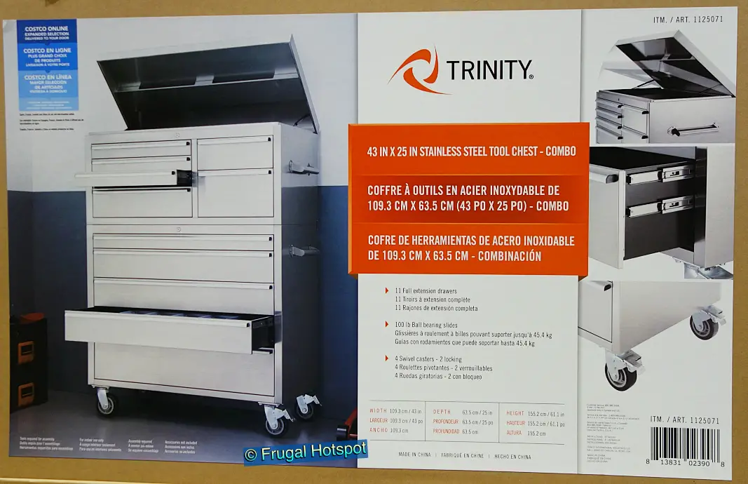 TRINITY 43 Stainless Steel Tool Chest | Costco