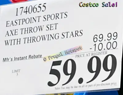 EastPoint Axe Throw with Throwing Stars Set | Costco Sale Price