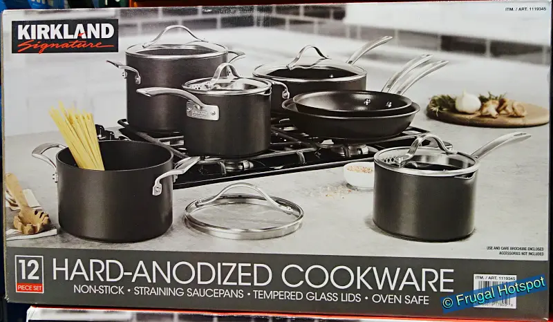 Kirkland Signature 12 Piece Hard Anodized NonStick Cookware Set | Costco Item 1119345