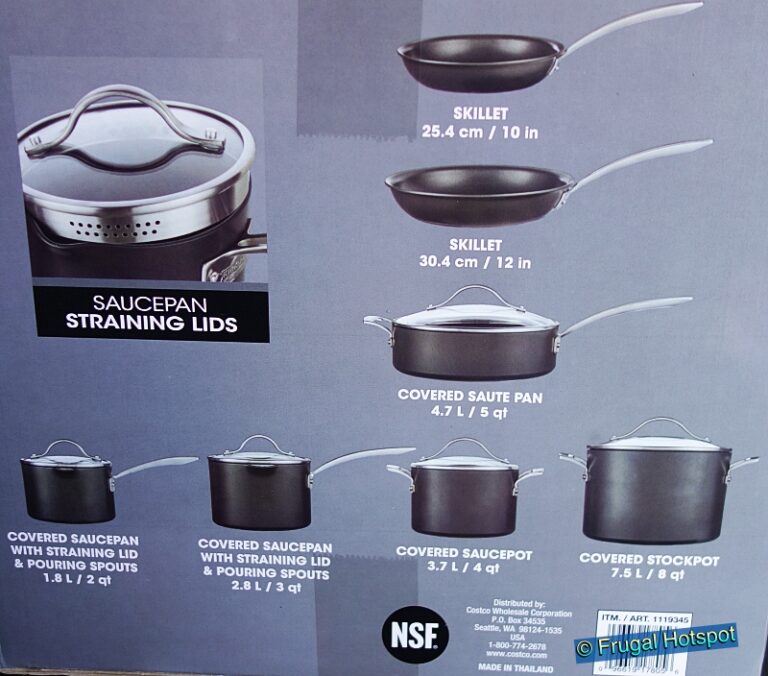 Kirkland Signature HardAnodized NonStick Cookware 12Pc Set