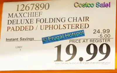 Maxchief Upholstered Metal Folding Chair | Costco Sale Price