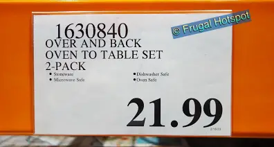 Over and Back Highland Floral Baking Dishes | Costco Price | Item 1630840