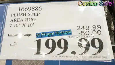 Plush Step Area Rug 7 by 10 | Costco Sale Price
