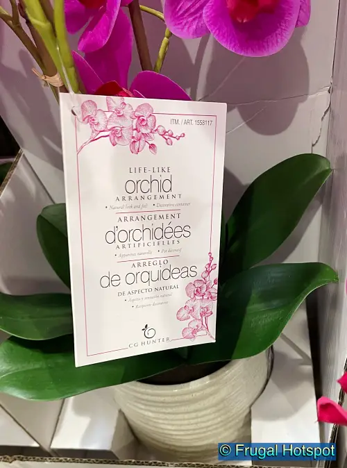 CG Hunter Life-Like Faux Orchid Arrangement | Costco Item 1558117