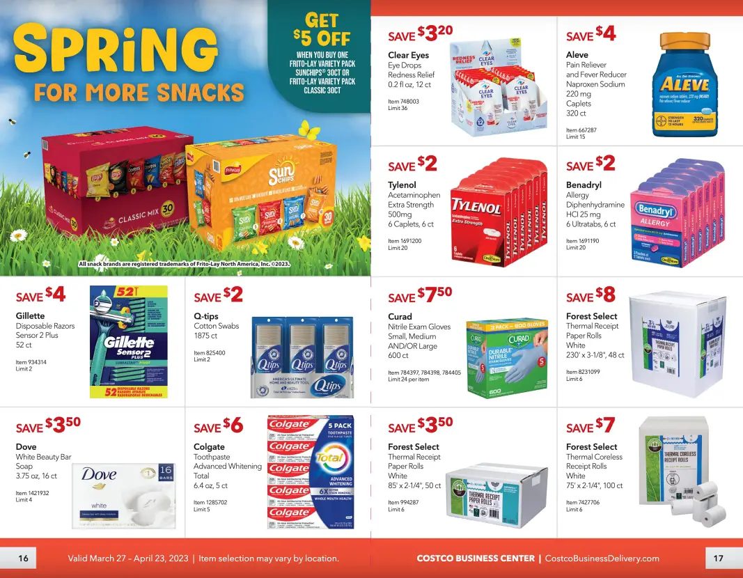 Costco Business Center Coupon Book APRIL 2023 | Pages 16 and 17