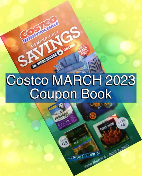 Costco Coupon Book MARCH 2023 Cover with lights