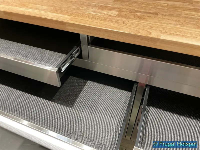 Drawers | TRINITY 66 Stainless Steel Rolling Workbench | Costco 2323045