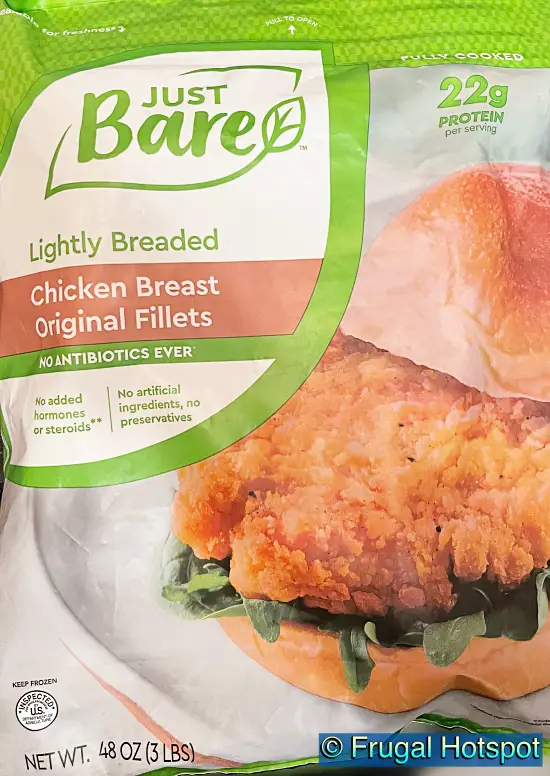 Just Bare Lightly Breaded Chicken Breast Original Fillets | Costco 1588846