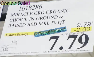 Miracle-Gro Organic Choice Raised Bed and In Ground Soil With Compost | Costco Sale Price | Item 1618286
