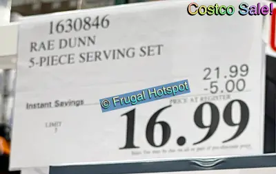 Rae Dunn 5 Pc Serving Set | Costco Sale Price | Item 1630846