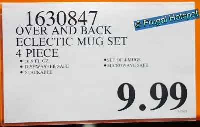 over and back coffee mugs | yellow | Costco Price | Item 1630847