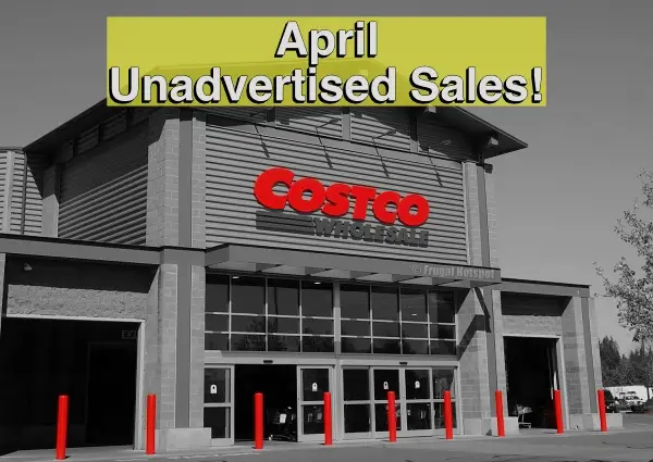 Costco Unadvertised Sales | April with yellow background