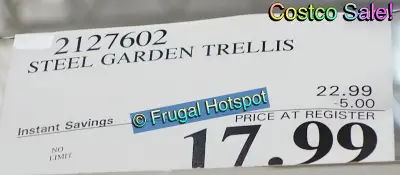 Garden Trellis by Inside Outside Garden | Costco Sale Price | Item 2127602