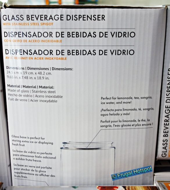 Mesa 2.1Gallon Glass Beverage Dispenser at Costco!