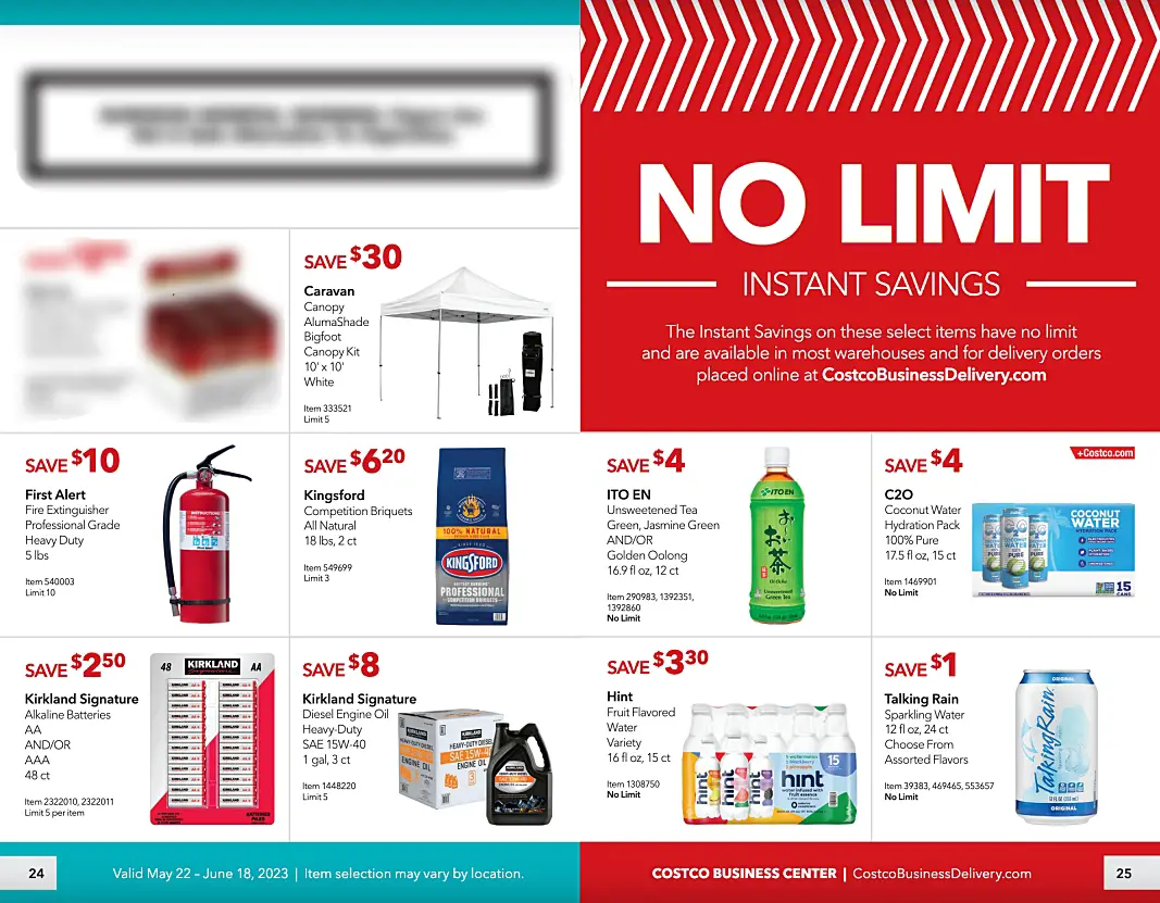 Costco Business Center Coupon Book MAY JUNE 2023 | Pages 24 and 25