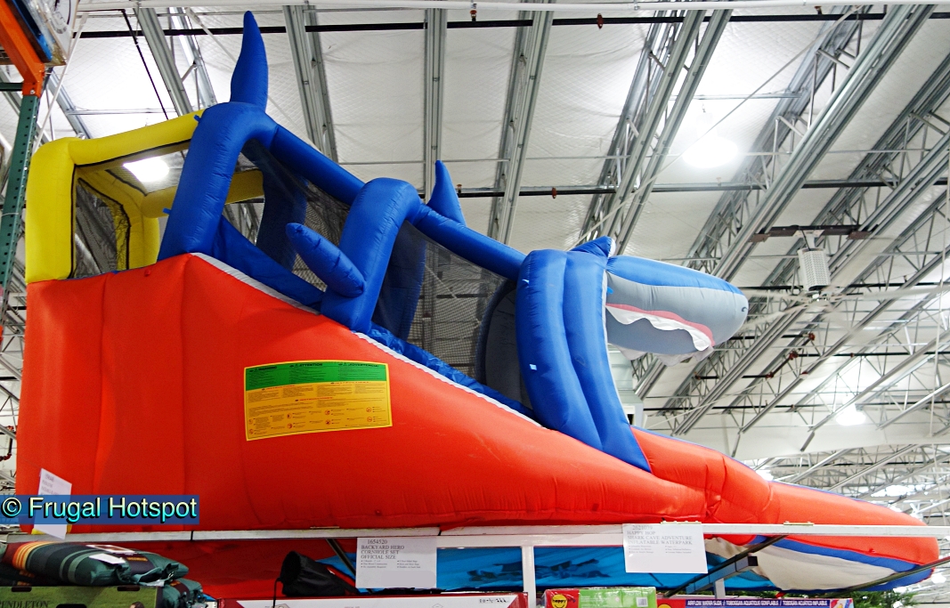 Happy Hop Shark Cave Adventure Inflatable Waterpark | Costco 2621039 | Profile view