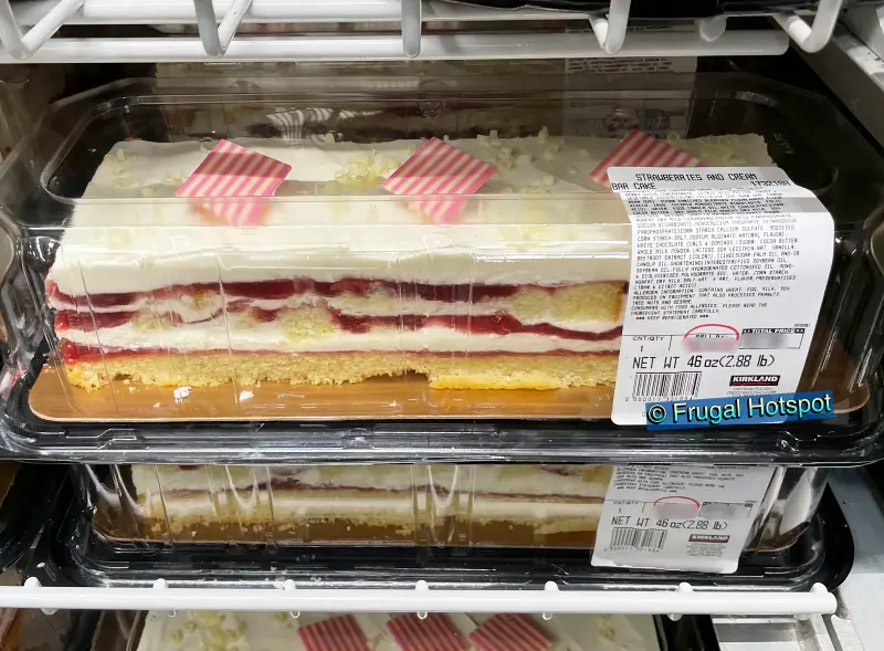 Kirkland Signature Strawberries and Cream Bar Cake at Costco