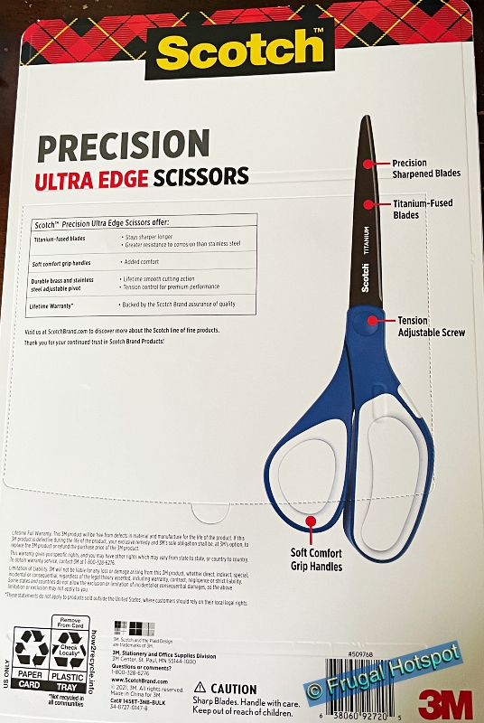 Scotch Precision Ultra Edge Scissors 3-Pack Only $5.99 at Costco (Regularly  $10)