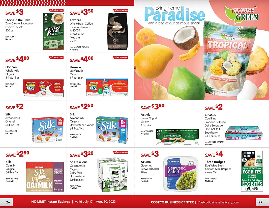 Costco Business Center Coupon Book JULY AUGUST 2023 | P 26 and 27