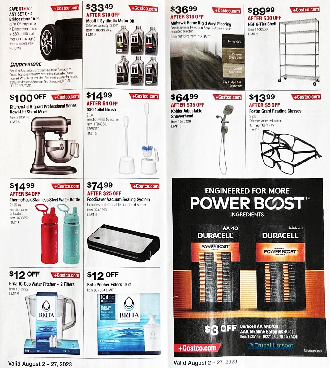 Costco Coupon Book AUGUST 2023 | Pages 10 and 11