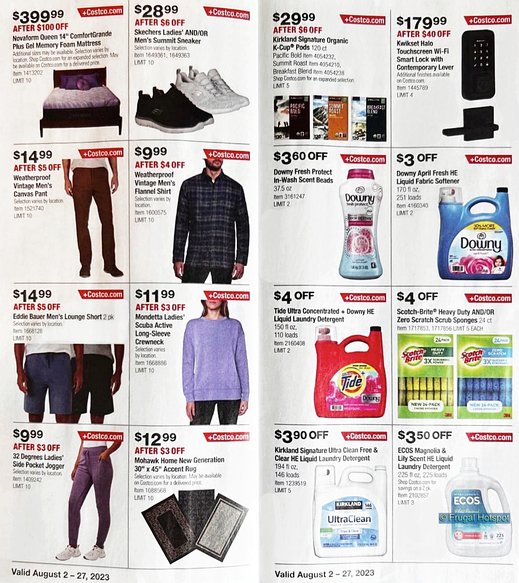 Costco Coupon Book AUGUST 2023 | Pages 12 and 13