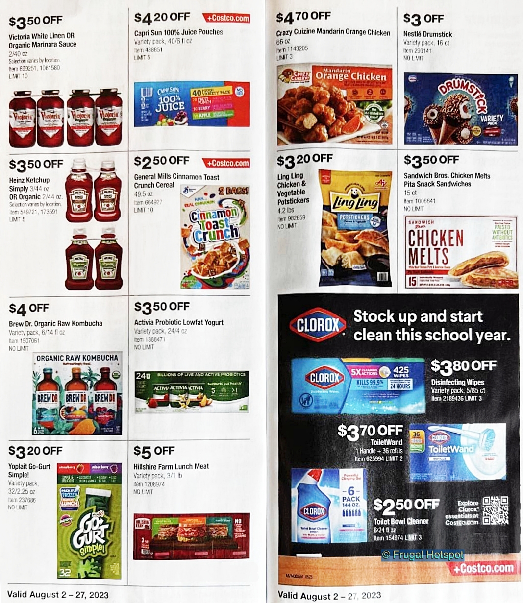 Costco Coupon Book AUGUST 2023 | Pages 18 and 19
