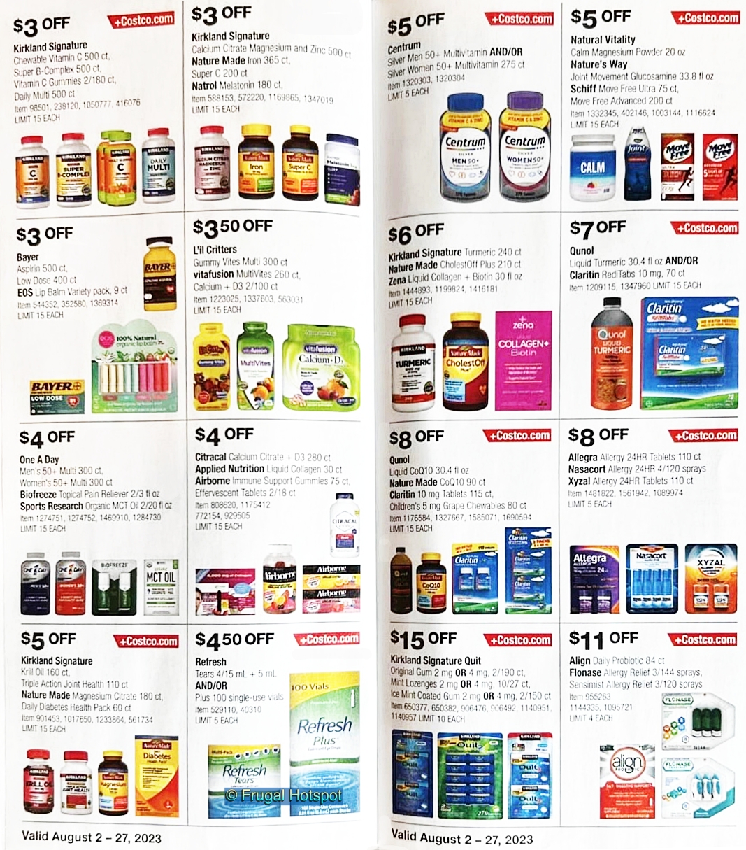 Costco Coupon Book AUGUST 2023 | Pages 22 and 23