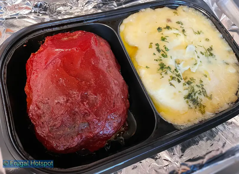 Cooked Kirkland Signature Meatloaf with Mashed Yukon Potatoes and Glaze | Costco 30783