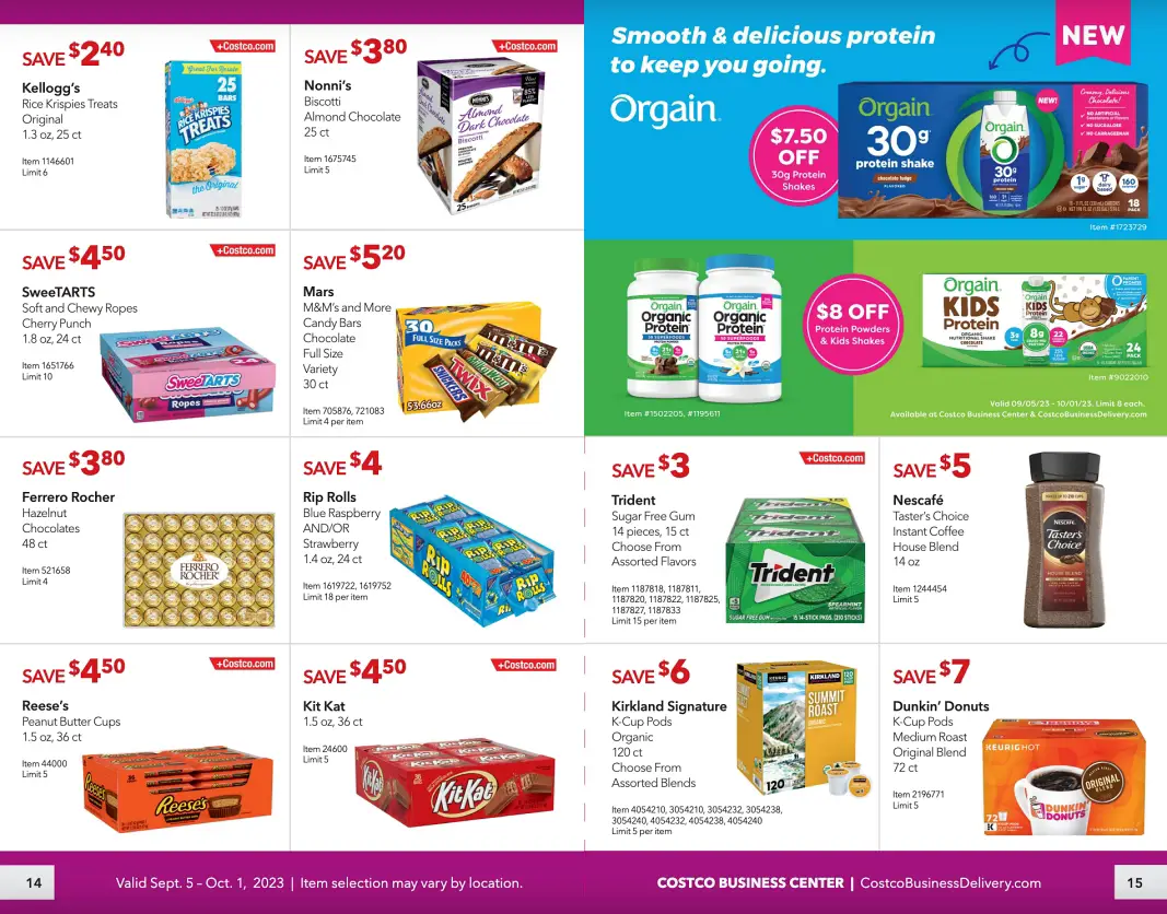 Costco Business Center Coupon Book SEPTEMBER 2023 | P 14 and 15