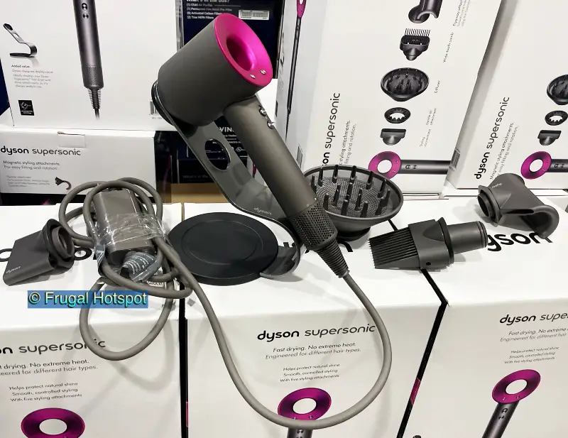 Costco Display | Dyson Supersonic Hair Dryer with stand and attachments | Costco Item 1749064