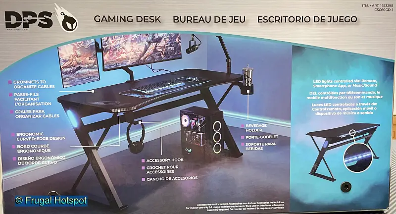 DPS Radius Gaming Desk | Costco | Item 1653298
