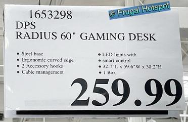 DPS Radius 60” Gaming Desk