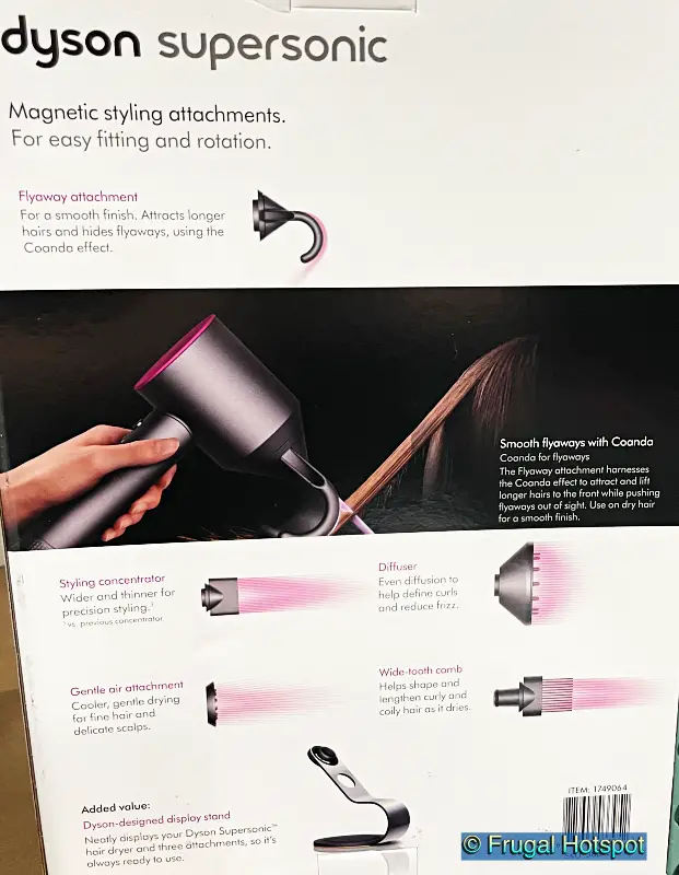Features 2 | Dyson Supersonic Hair Dryer with stand and attachments | Costco Item 1749064